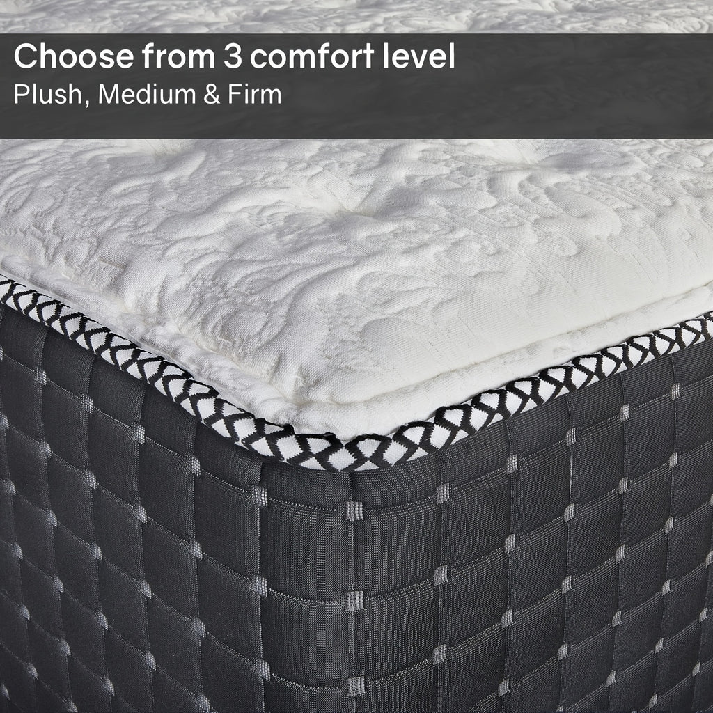 12 Inch Hybrid Mattress (Full\u002FQueen\u002FKing), Medium Firm Memory Foam Spring Mattress with Lumbar Support, Bed In A Box for Home & Hotel