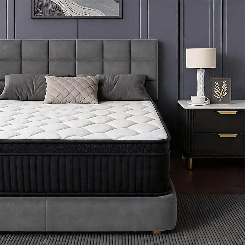 Queen King Mattress 12 Inch 14 Inch Superior Firm Hybrid Mattress In A Box - Euro Top Luxury Mattress-Gel Memory Foam And Innerspring Hybrid Mattress For Motion Isolation, Edge Support, 365-nights Trail