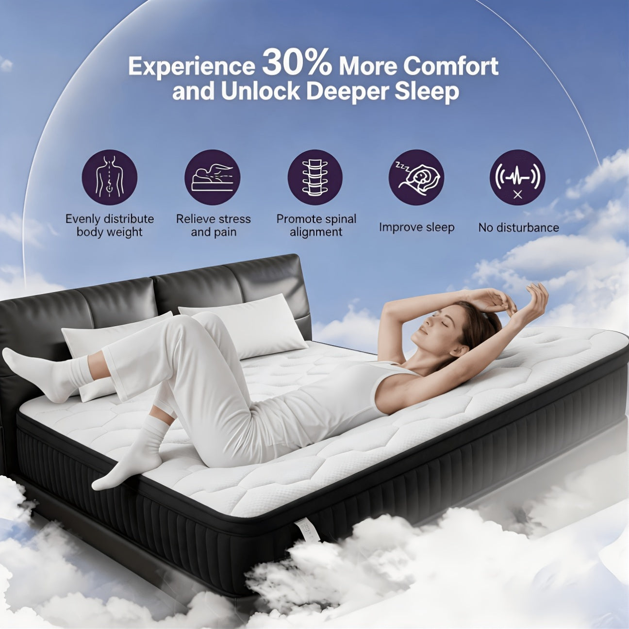 Queen King Mattress 12 Inch 14 Inch Superior Firm Hybrid Mattress In A Box - Euro Top Luxury Mattress-Gel Memory Foam And Innerspring Hybrid Mattress For Motion Isolation, Edge Support, 365-nights Trail