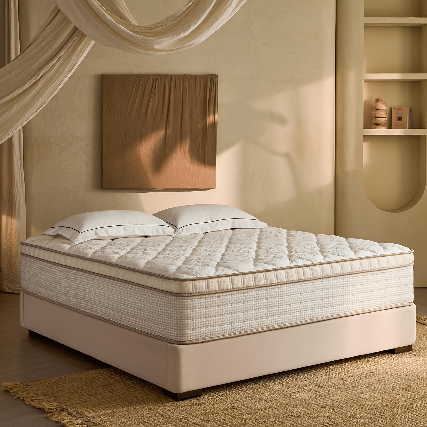 12-Inch Hybrid Spring And Memory Foam Mattress - Euro Top Boxed Mattress, Available in Full, Queen, And King Sizes, Hypoallergenic Pocket Springs, Medium Firmness for Spinal Alignment, Easy to Transport And Set Up