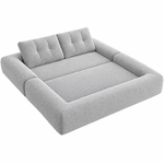 3-in-1 folding sofa bed in Light grey