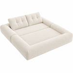 3-in-1 folding sofa bed in Off-White