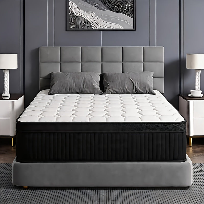 Queen King Mattress 12 Inch 14 Inch Superior Firm Hybrid Mattress In A Box - Euro Top Luxury Mattress-Gel Memory Foam And Innerspring Hybrid Mattress For Motion Isolation, Edge Support, 365-nights Trail