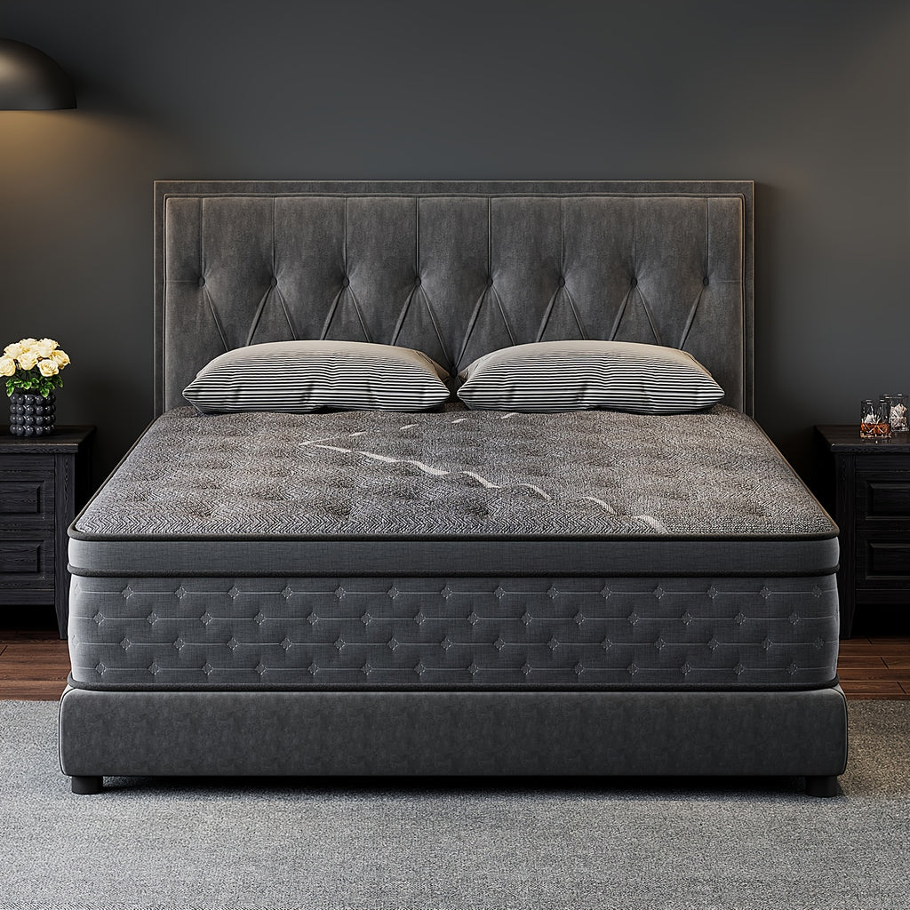 12\u002F14 Inch Twin\u002FFull\u002FQueen\u002FKing Hybrid Mattress Medium Firm, Motion Isolation, Bed in A Box for Home And Hotel