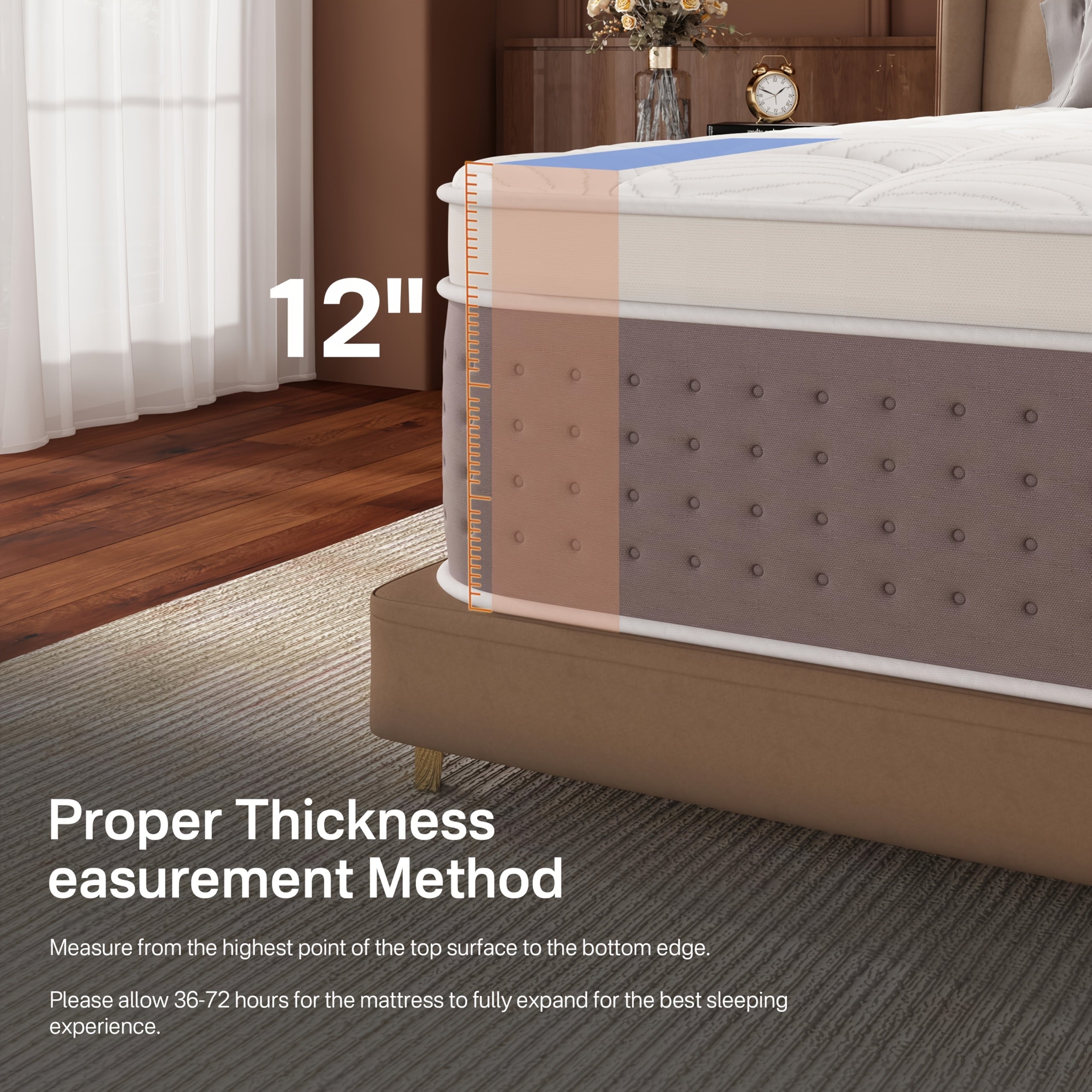 12\u002F14 Inch Memory Foam Mattress, Available In Double, Full, Queen And King Sizes. Built with Pocket Springs And Memory Foam, It Offers Motion Isolation, Pressure Relief And Quiet Sleep. Breathable Mattress, Fiberglass-free.