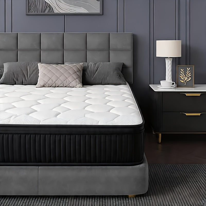 Queen King Mattress 12 Inch 14 Inch Superior Firm Hybrid Mattress In A Box - Euro Top Luxury Mattress-Gel Memory Foam And Innerspring Hybrid Mattress For Motion Isolation, Edge Support, 365-nights Trail