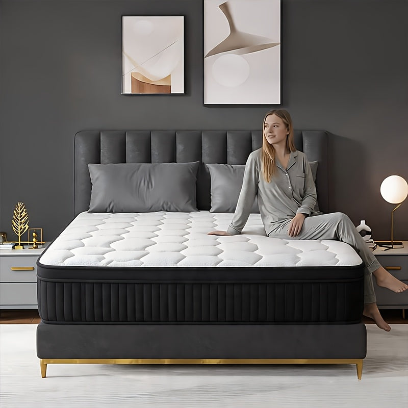 Queen King Mattress 12 Inch 14 Inch Superior Firm Hybrid Mattress In A Box - Euro Top Luxury Mattress-Gel Memory Foam And Innerspring Hybrid Mattress For Motion Isolation, Edge Support, 365-nights Trail
