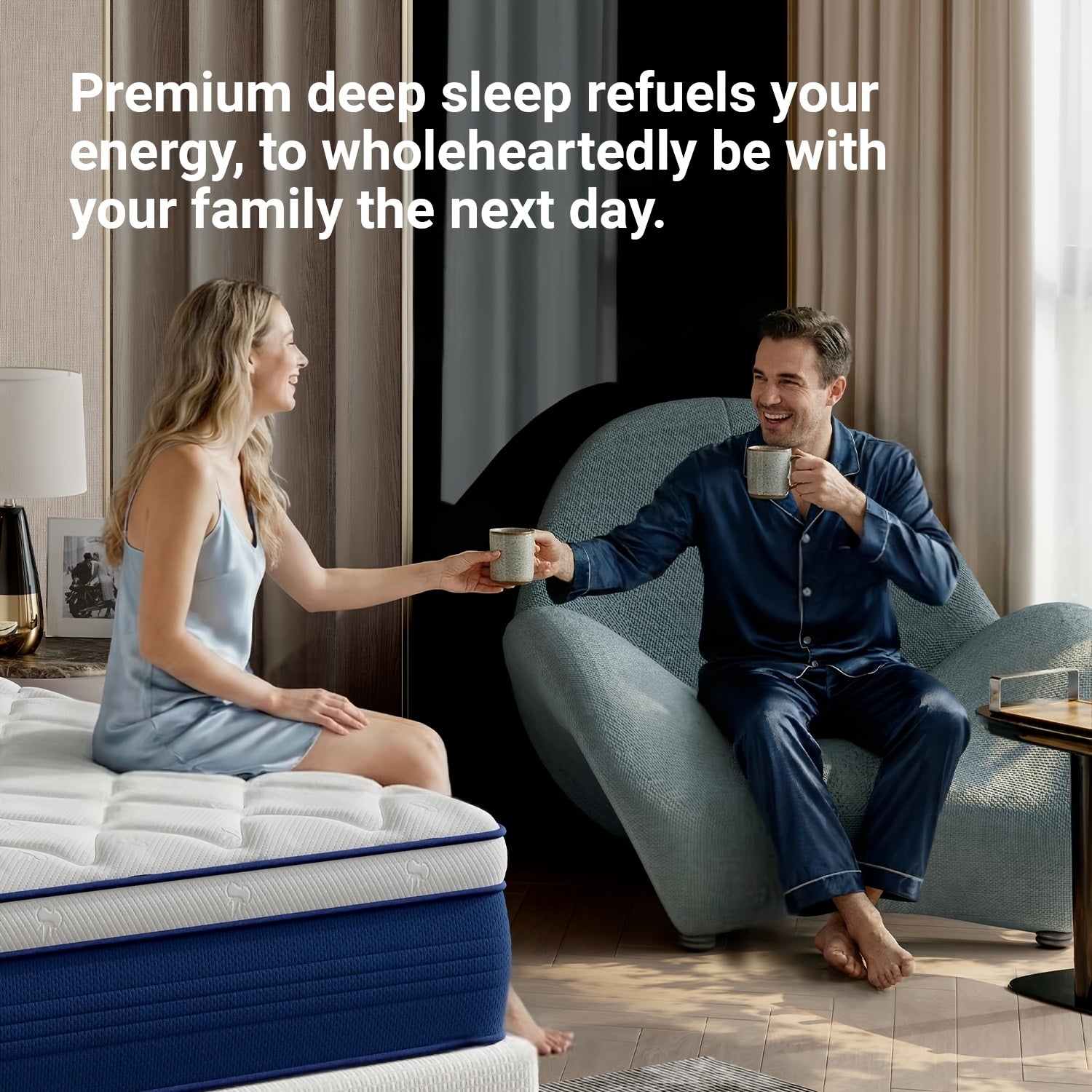 Hypoallergenic & Back Pain Relief, Hybrid Queen Size Mattresses with Smarts Coils, Fiberglass Free CertiPUR-US Certified Colchones No Box Spring Needed, QuickShip 3-5day