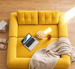 3-in-1 convertible corduroy folding sofa bed